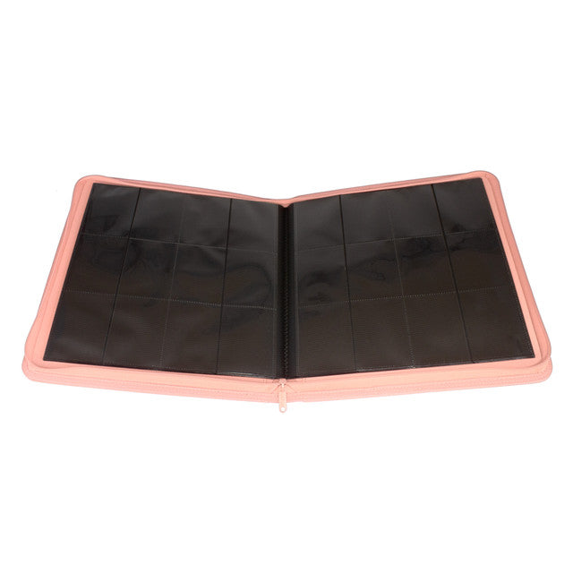 Collector's Series 12 Pocket Zip Trading Card Binder - PINK - Groovy Collectables