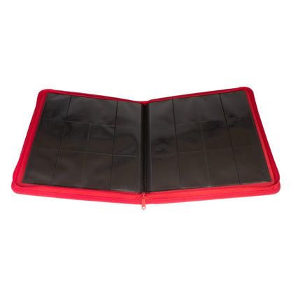 Collector's Series 12 Pocket Zip Trading Card Binder - RED - Groovy Collectables