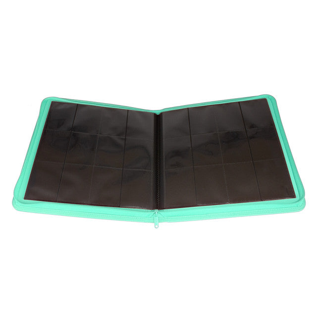 Collector's Series 12 Pocket Zip Trading Card Binder - TURQUOISE - Groovy Collectables