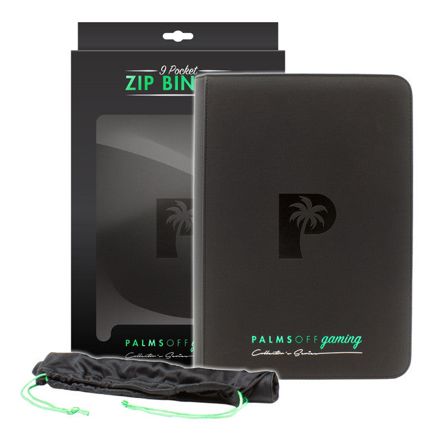 Collector's Series 9 Pocket Zip Trading Card Binder - BLACK - Groovy Collectables