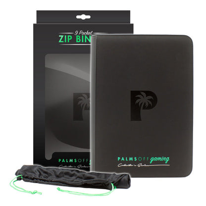 Collector's Series 9 Pocket Zip Trading Card Binder - BLACK - Groovy Collectables