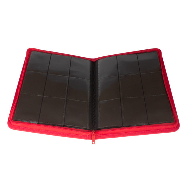 Collector's Series 9 Pocket Zip Trading Card Binder - RED - Groovy Collectables