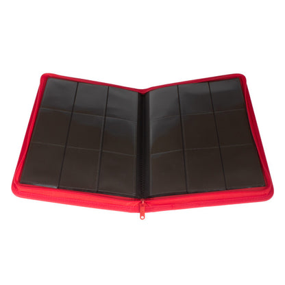 Collector's Series 9 Pocket Zip Trading Card Binder - RED - Groovy Collectables