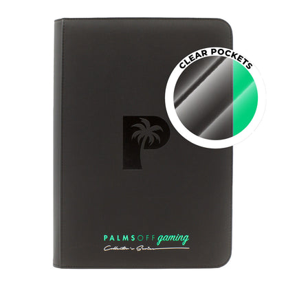 Collector's Series TOP LOADER Zip Binder - CLEAR - Black - Groovy Collectables