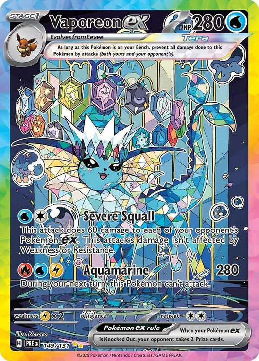 VAPOREON EX (149/131)[SCARLET & VIOLET: PRISMATIC EVOLUTIONS ] - Groovy Collectables